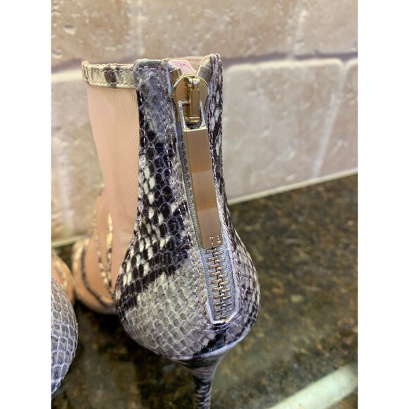 Ted Baker London Taminaa Caged Mesh Snake Print Detail Sandals Size 7 Like New - Picture 10 of 10